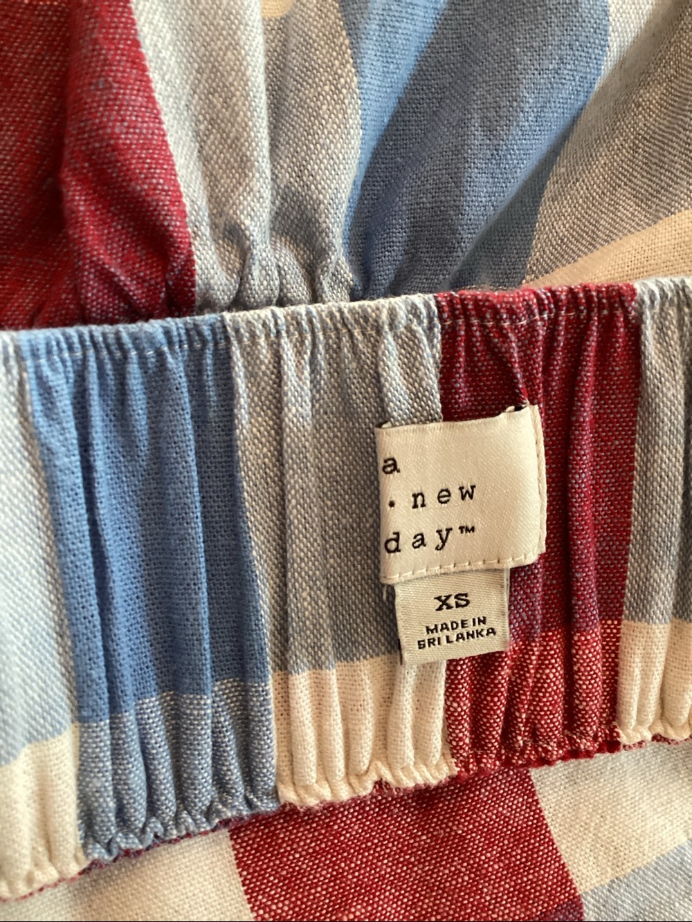 a new day red, white and blue Americana, Preppy, Gingham Dress Sz XS - Picture 4 of 4